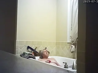 secret camera wife masturbating in tub