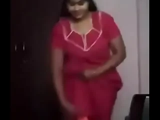 VID-20140211-PV0001-Tondiarpet (IT) Tamil 46 yrs old married hot plus sexy housewife aunty undressing her nighty (Maroon), equally her full nude body plus recording it her mobile phone sex porn video