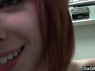 Prettiest Redhead Teen Cums On the top of Her Fingers