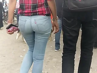 Sexy Indian in the matter of ass girl walking in public
