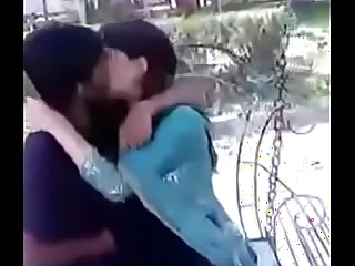 Indian teen kissing increased by pressing interior in public